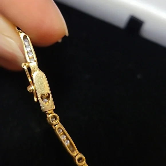 18k Diamond Tennis  Necklace 21 Grams - Picture 6 of 12